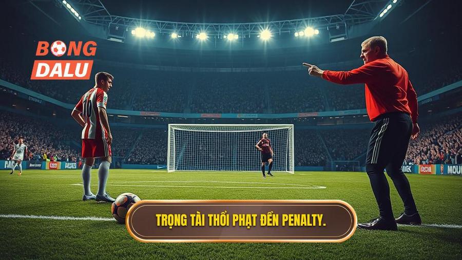 1. Trọng tài thổi phạt đền penalty.
