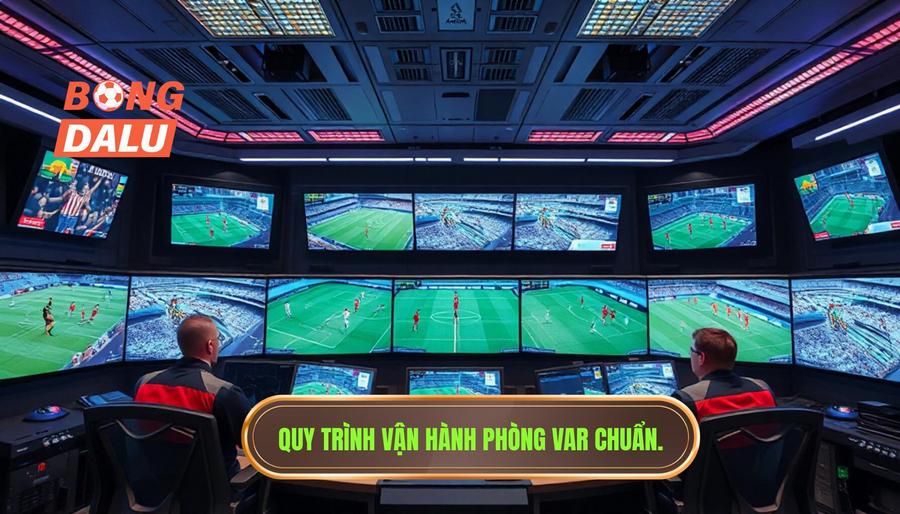 Quy trình vận hành và cập nhật VAR trận đấu từ phòng điều hành