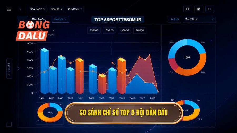 Bảng so sánh các chỉ số cơ bản của Top 5 đội dẫn đầu